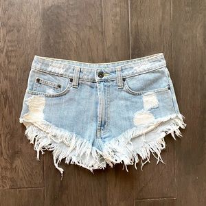 Carmar Denim Distressed Shorts